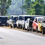 Sistem ganjil-genap sudah diterapkan di Luwu Timur, tetapi antrean BBM subsidi masih terlihat di SPBU Ussu (Sumber: Dinas Kominfo SP Luwu Timur)