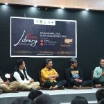 Peserta mengikuti kegiatan The Human Library “Bagaimana Jika Buku Bisa Berbicara?” di Gedung Perpustakaan Luwu Timur, Malili, Selasa (8/9/2026).