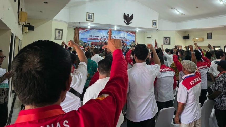 Suasana Rapat Pimpinan Nasional (Rapimnas) Forum Koordinasi Nasional Percepatan Pembentukan Daerah Otonom Baru Seluruh Indonesia (Forkonas PP DOB) (Sumber: Ist)