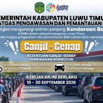Sistem ganjil-genap pengisian BBM bersubsidi diberlakukan di SPBU wilayah Luwu Timur pada 10–30 September 2026.