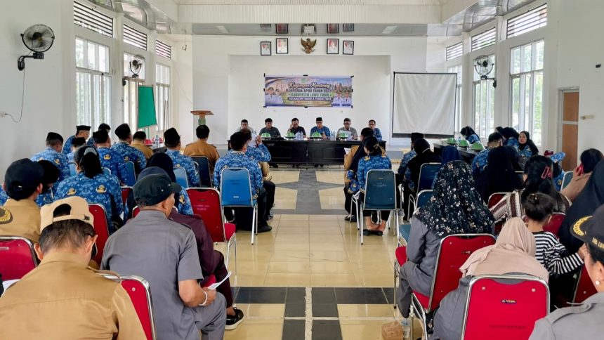 kegiatan monitoring Ranperda APBD 2027 yang berlangsung di Gedung Serbaguna Kecamatan Tomoni Timur, Senin (19/10/2026). (Sumber: Humas Tomoni Timur)