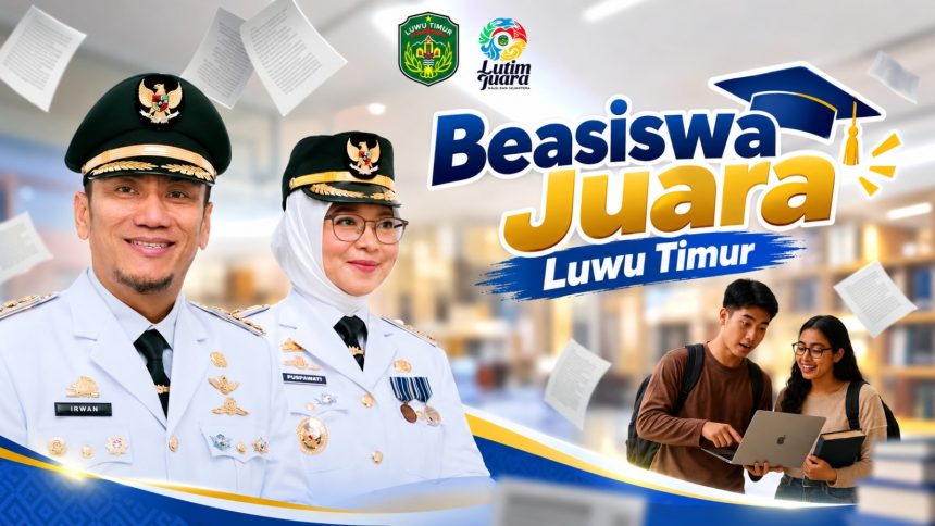 Pendaftaran Beasiswa Juara Pemerintah Kabupaten Luwu Timur periode 2026 dibuka hingga 31 Oktober 2026. Calon pendaftar diimbau segera melengkapi persyaratan sebelum batas waktu berakhir.