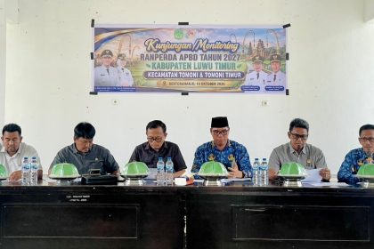 Anggota DPRD Luwu Timur, Sukasman, mengikuti monitoring Ranperda APBD Tahun Anggaran 2027 di Kertoraharjo, Kecamatan Tomoni Timur. Ia menekankan pentingnya skala prioritas agar anggaran pembangunan sesuai kebutuhan masyarakat.